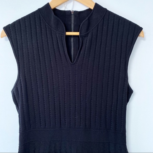 Ted Baker Fit And Flare Knit Black Dress US3 - Picture 3 of 6